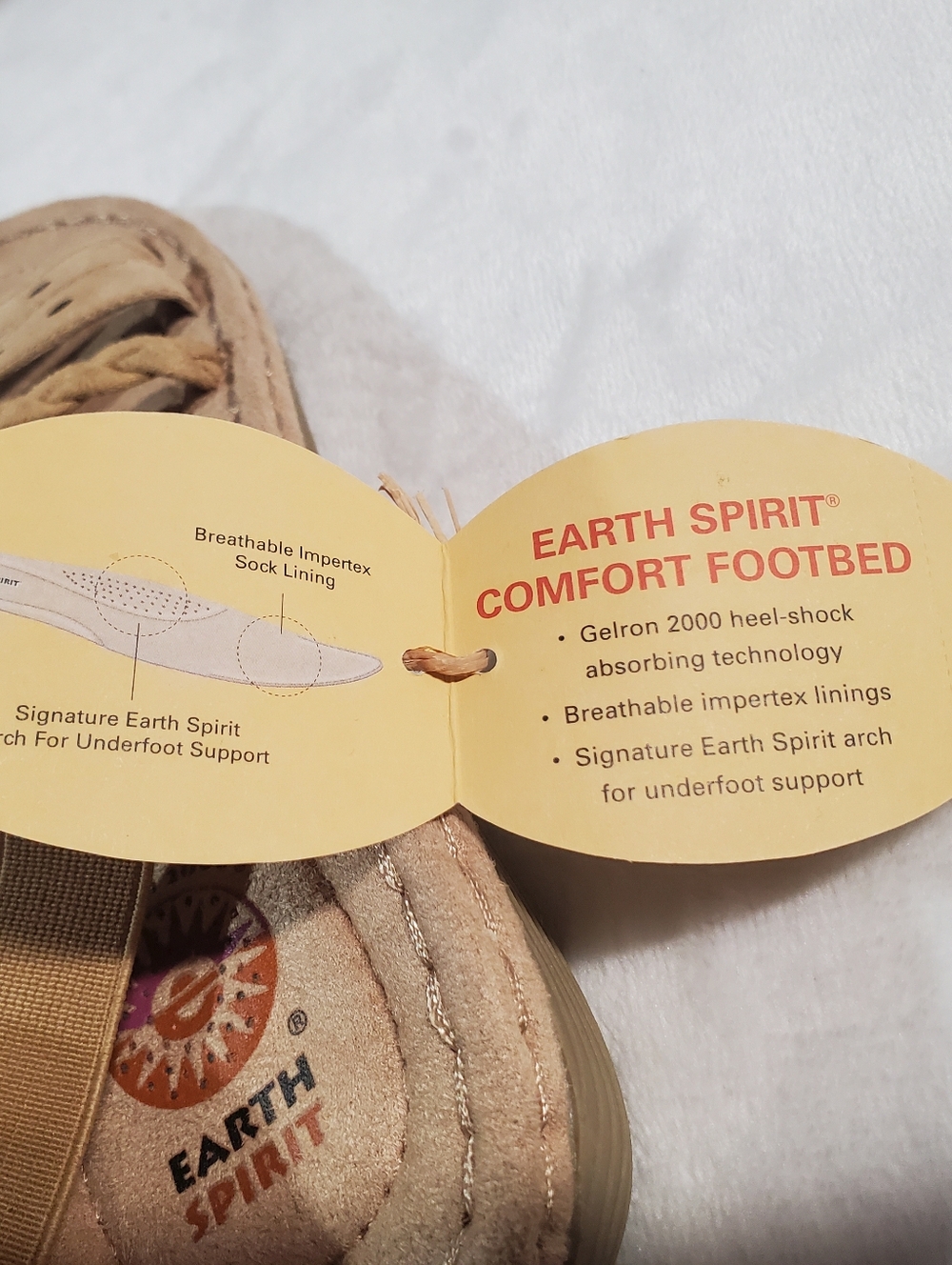 Earth Spirit Tan Braided Floral Strap Sandals - Picture 6 of 8